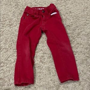 Red rocker fit jeans